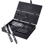 Gense Old Farmer Black Steak Çatal, Bıçak Takımı 8 Parça - 18/8 Paslanmaz Çelik