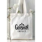 Genshin Impact Mobil Oyun Baskılı Bez Çanta Omuz Çantası Kişiye Özel Model 1
