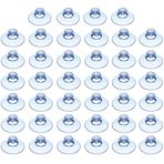 GENSMILE Cam paneller için vantuzlu kanca – 20 adet 40 mm yuvarlak düğme emici, cam plakalar, pencereler, aynalar, masalar için kauçuk düğmeler, mutfak, banyo, ev dekorasyonu için çok amaçlı vantuz