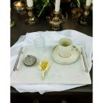 Gentle Damat Kahve Fincan Tepsisi gümüş