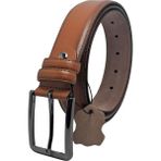Genuine Leather Company Eds Erkek SIYAH%100 Hakiki Deri Kemer - Açık Taba - 105 cm