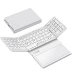 Geodmaer Büyük Touchpad Katlanabilir Bluetooth Klavye White