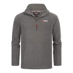 Geographical Norway Erkek polar ceket, mevsimlik ceket, Tug Half kışlık polar ceket, Gri, M