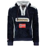 Geographical Norway Gymclass Sherco Men - Kapüşonlu Sweatshirt ve Kanguru Cepli Erkekler için - Erkekler için Logo Sweatshirt - Uzun Kollu Sweat Shirt, koyu mavi, XXL