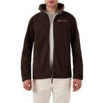Geographical Norway Tamazonie Erkek Polar Ceket, Tam Fermuarlı Polar Isı Yalıtımı, Hafif Kapüşonlu Dış Mekan Kazak, Yumuşak Sıcak Yalıtımlı Orta Katman - Kahverengi - XL - Model DB 233
