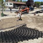 Geogrid 10cm Kalınlığında Çakıl Sabitleyici Izgara Bahçe/yol Için, 30x30cm Ölçeklenebilir Zemin Izgarası Geo Hücre Izgarası, Ağır Hizmet Tipi Geogrid Döşeme Yürüyüş Yolu Için Eğim(1m x 4m (3.3ft x 13f