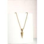 GEOMETRIC TRIANGLE GOLD TİTANYUM KOLYE