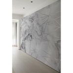 Geometrik Çizgili Gri Mermer Tekstil Duvar Kağıdı, 280 x 280