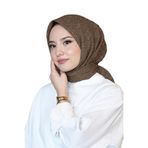 Geometrik Desen Siyah Soft Pamuk Eşarp
