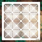 Geometrik Desenler Stencil Şablon (30x30) GE-081