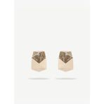 Geometrik Formlu Gold Küpe