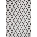 Geometrik Gri Pamuk Dikdörtgen Pamuk Makinada Yıkanabilir Kaymaz Taban Dijital Makine Baskı Salon Halı-I-Crea_Almira-11414K-300x600