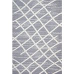 Geometrik Gri Pamuk Dikdörtgen Pamuk Makinada Yıkanabilir Kaymaz Taban Dijital Makine Baskı Salon Halı-I-Crea_Belezza-8632GRK-160x200