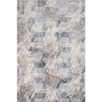 Geometrik Gri Pamuk Dikdörtgen Pamuk Makinada Yıkanabilir Kaymaz Taban Dijital Makine Baskı Salon Halı-I-Crea_Kristal-18168-300x400