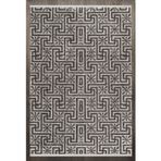 Geometrik Kahverengi Pamuk Dikdörtgen Pamuk Makinada Yıkanabilir Kaymaz Taban Dijital Makine Baskı Salon Halı-I-F_Scandinavian-8018-200x400