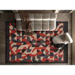 Geometrik Kırmızı Pamuk Dikdörtgen Pamuk Makinada Yıkanabilir Kaymaz Taban Dijital Makine Baskı Salon Halı-I-F_Norwegian-3011-300x400