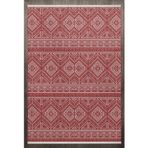 Geometrik Kırmızı Pamuk Dikdörtgen Pamuk Makinada Yıkanabilir Kaymaz Taban Dijital Makine Baskı Salon Halı-I-F_Scandinavian-8020-300x400