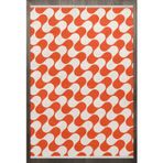 Geometrik Kırmızı Pamuk Dikdörtgen Pamuk Makinada Yıkanabilir Kaymaz Taban Dijital Makine Baskı Salon Halı-I-F_Tulip-4007-120x250