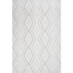 Geometrik Krem Pamuk Dikdörtgen Pamuk Makinada Yıkanabilir Kaymaz Taban Dijital Makine Baskı Salon Halı-I-Crea_Almira-11407K-200x300