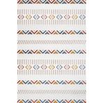 Geometrik Krem Pamuk Dikdörtgen Pamuk Makinada Yıkanabilir Kaymaz Taban Dijital Makine Baskı Salon Halı-I-Crea_Cool-CES03-100x400
