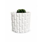 Geometrik Tasarım Dekoratif Saksı 20 cm | Modern Minimal Bitki Saksısı | Ev & Ofis Dekoru