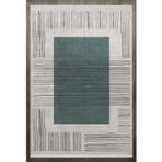 Geometrik Yeşil Pamuk Dikdörtgen Pamuk Makinada Yıkanabilir Kaymaz Taban Dijital Makine Baskı Salon Halı-I-F_Scandinavian-8027-300x400