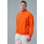 George Phoenix Daily Core - Turuncu Yarım Fermuarlı Pamuklu Erkek Oversize Sweatshirt