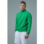 George Phoenix Daily Core - Yeşil Yarım Fermuarlı Pamuklu Erkek Oversize Sweatshirt