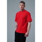 George Phoenix Pure Comfort - Kırmızı Rahat Kesim %100 Pamuklu Basic Erkek Tişörtü - 2XL