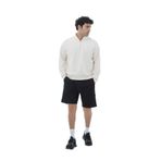 George Phoenix Yarım Fermuarlı Pamuklu Erkek Oversize Sweatshirt (Bej, XXL)