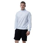 George Phoenix Yarım Fermuarlı Pamuklu Erkek Oversize Sweatshirt (Beyaz, S)