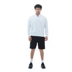 George Phoenix Yarım Fermuarlı Pamuklu Erkek Oversize Sweatshirt (Beyaz, XL)