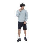 George Phoenix Yarım Fermuarlı Pamuklu Erkek Oversize Sweatshirt (Gri, M)