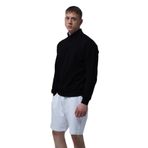 George Phoenix Yarım Fermuarlı Pamuklu Erkek Oversize Sweatshirt (Siyah, M)
