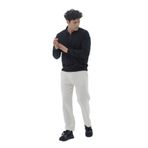 George Phoenix Yarım Fermuarlı Pamuklu Erkek Oversize Sweatshirt (Siyah, S)
