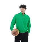 George Phoenix Yarım Fermuarlı Pamuklu Erkek Oversize Sweatshirt (Yeşil, M)