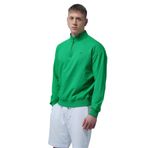 George Phoenix Yarım Fermuarlı Pamuklu Erkek Oversize Sweatshirt (Yeşil, XXL)