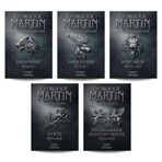 George R.R. Martin Game of Thrones Buchset Band 1-5 - Das Lied von Eis und Feuer - Der Winter naht, Unser ist der Zorn, Hört mich brüllen, Hoch hinaus & Ein grimmiger Feind mit exklusivsem Lesezeichen