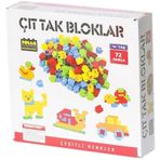 Gepettoys ÇT-72 72 Parça Çıt Tak Bloklar