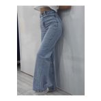 Geppetto Açık Kar Likralı Süper Yüksek Bel Salaş Jeans Palazzo Pantolon