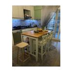 Geppetto Home Ahşap Kare Bar Tabure Sandalye