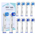 GERAGER Oral B Braun Elektrikli Diş Fırçası ile Uyumlu Yedek Başlıklar, 10 Adet Profesyonel Elektrikli Diş Fırçası Başlıkları, Oral B Pro 1000/1500/7500/3000/7000/8000/500 için Yedek Fırça Başlıkları
