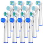 GERAGER Oral B Braun Elektrikli Diş Fırçası ile Uyumlu Yedek Başlıklar, 16 Adet Profesyonel Elektrikli Diş Fırçası Başlıkları, Oral B Pro 1000/1500/7500/3000/7000/8000/500 için Yedek Fırça Başlıkları