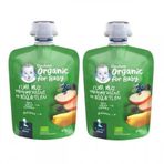 Gerber Organik 2x90 gr Muzlu Yabanmersinli Böğürtlenli Elma Püresi