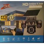 Gerçek 4 Kameralı 8Mp Solar Ptz Sim Kart Destekli E-Sim Gece Görüşlü Çift Güneş Panelli Güvenlik Kamerası