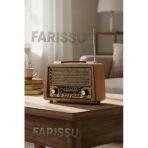 Gerçek Ahşap Eskitme Görünümlü Rt-750 Nostaljik Müzik Kutusu – 3 Band Radyo / Bluetooth / Usb