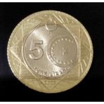 Gerçek Beş Türk Lira Madeni Hatıra Para Cumhuriyet Kuruluş 100. Yıl Özel 1 Adet