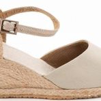 Gerçek Elişi Bej Hasır El Işi Kadın Keten Günlük Sandalet Handmade