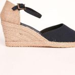 Gerçek Elişi Lacivert Hasır El Işi Kadın Keten Günlük Sandalet Handmade