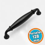 Gerçek Porselen Siyah 128 Mm Mobilya Kulpları Çekmece Mutfak Dolap Kulplar Kapak Kulpu Kulbu Dolabı